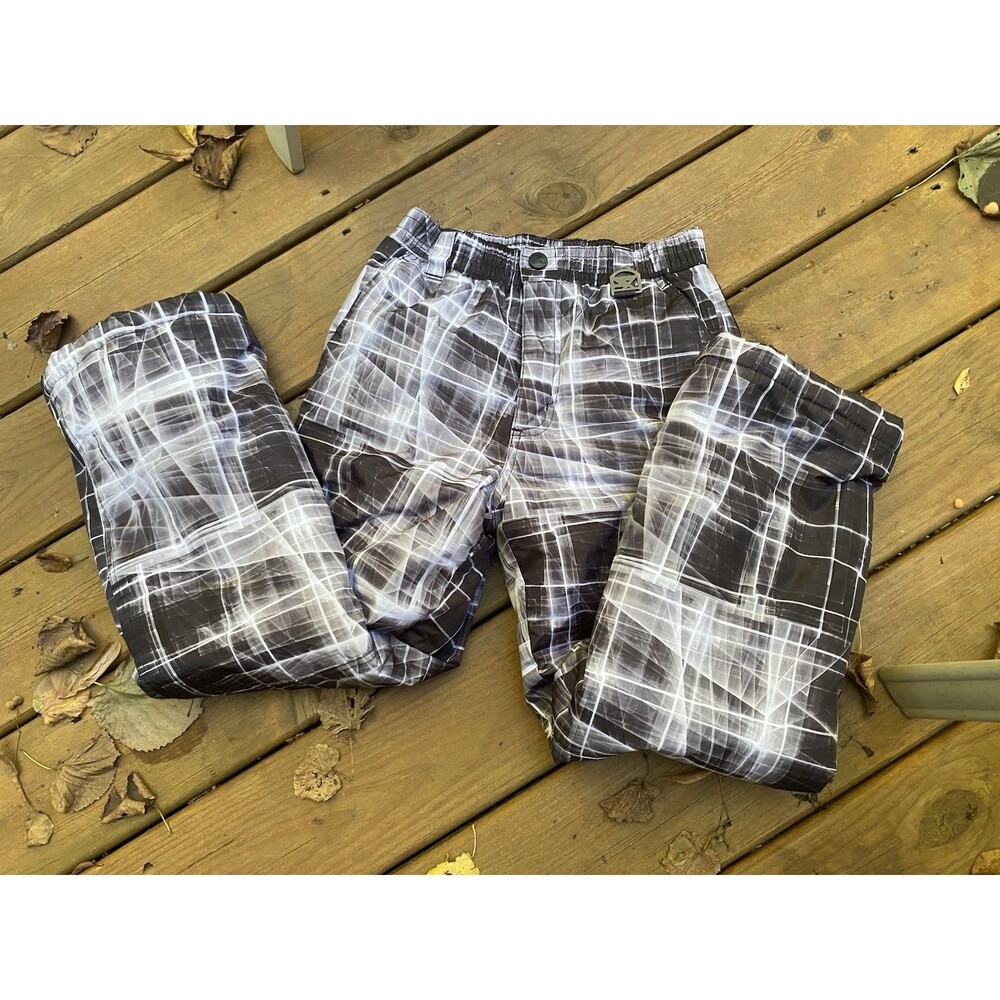 ZeroXposur Snow Pants Gray Black Size M 10/12 Boy Heavy Insulated New